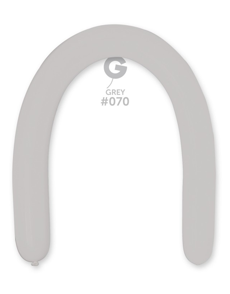 350 Gemar Standard Grey Balloons 50ct #070 - Joker Party Supply