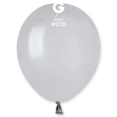 5in Gemar Standard Grey Balloons 100 # 070 - Joker Party Supply