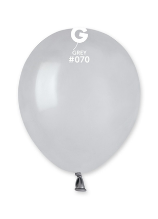 5in Gemar Standard Grey Balloons 100 # 070 - Joker Party Supply