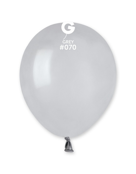 5in Gemar Standard Grey Balloons 100 # 070 - Joker Party Supply