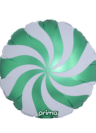 18in Prima Green Candy Swirl Balloon - Joker Party Supply