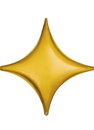 18in Prima Gold Star Point Balloons 5ct - Joker Party Supply
