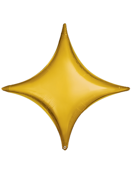 18in Prima Gold Star Point Balloons 5ct - Joker Party Supply