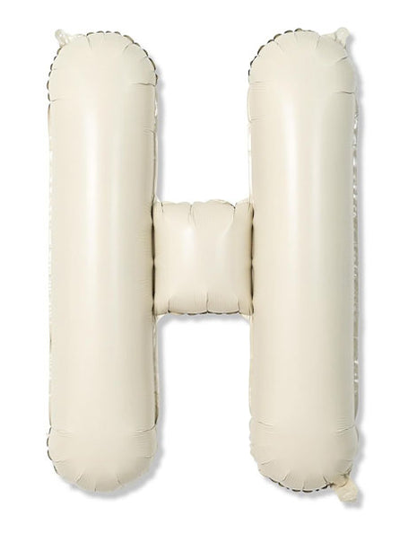40in Joker Party White Sand Letter H Balloon - Joker Party Supply