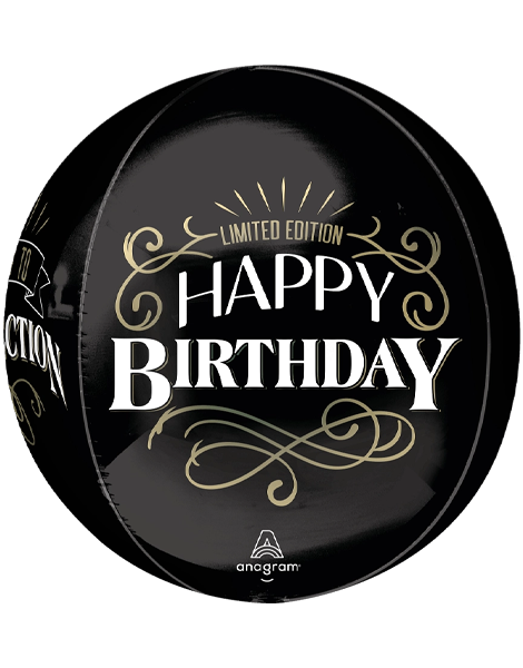 16in Anagram Happy Birthday Aged To Perfection Orbz Balloon - Joker Party Supply