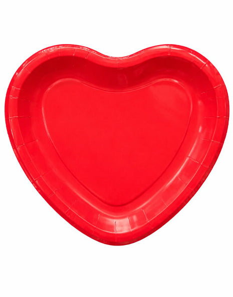 9in Love Heart Shape Plate 8ct