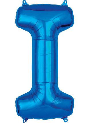 34in Anagram Blue Letter I Balloon - Joker Party Supply