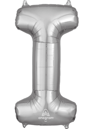 34in Anagram Silver Letter I Balloon - Joker Party Supply
