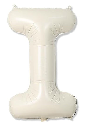 40in Joker Party White Sand Letter I Balloon - Joker Party Supply