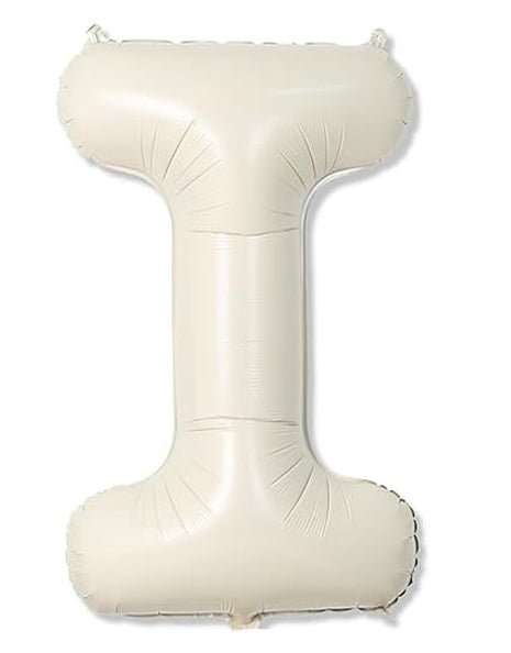 40in Joker Party White Sand Letter I Balloon - Joker Party Supply