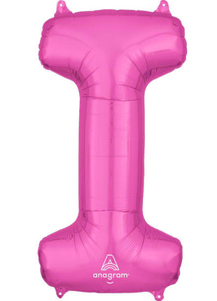 34in Anagram Pink Letter I Balloon - Joker Party Supply