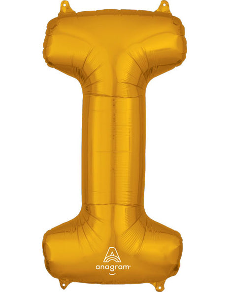 34in Anagram Gold Letter I Balloon - Joker Party Supply