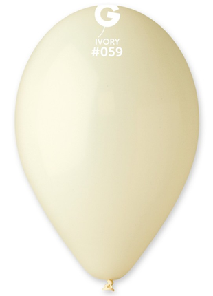 12in Gemar Standard Ivory Balloons 50ct #059 - Joker Party Supply