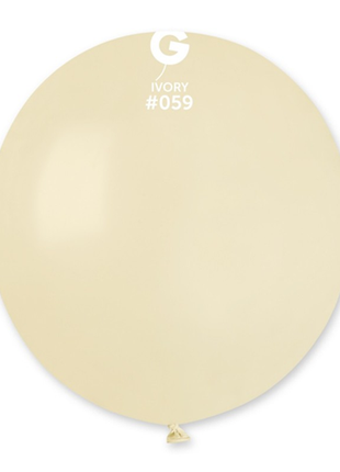 19in Gemar Standard Ivory Balloons 25ct #059 - Joker Party Supply