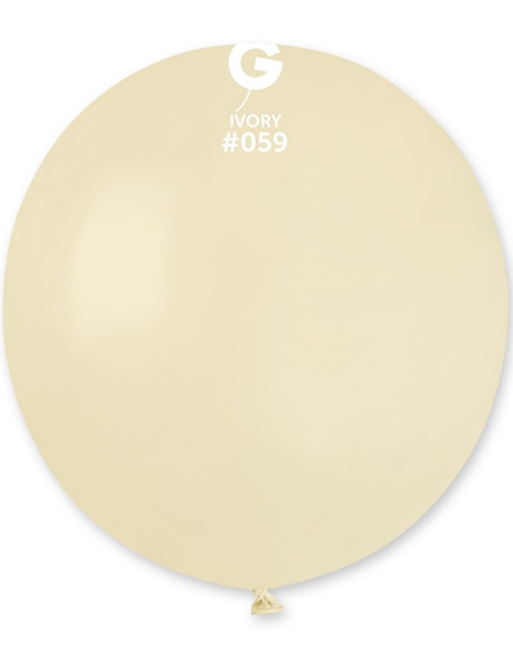 19in Gemar Standard Ivory Balloons 25ct #059 - Joker Party Supply