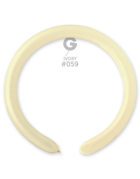 260 Gemar Standard Ivory Balloons 50ct #059 - Joker Party Supply