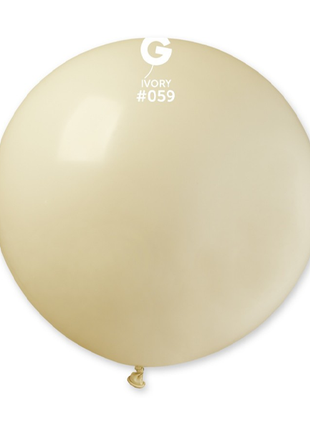 31in Gemar Standard Ivory Balloon 1ct #059 - Joker Party Supply