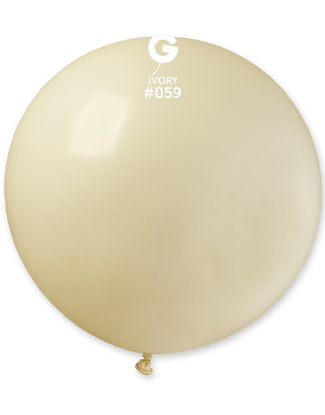 31in Gemar Standard Ivory Balloon 1ct #059 - Joker Party Supply