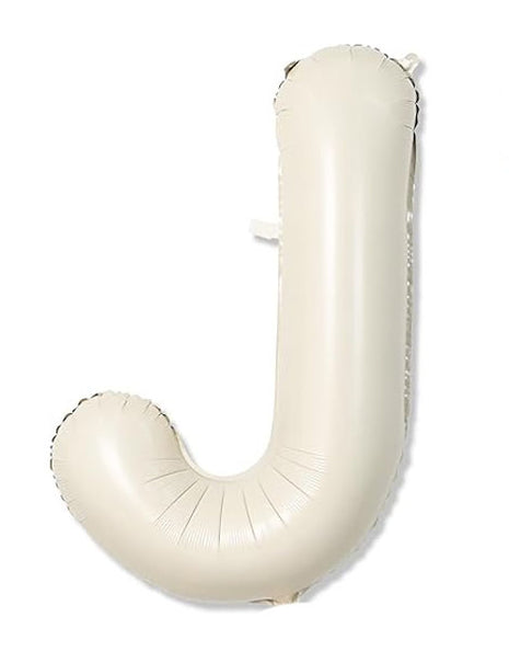 40in Joker Party White Sand Letter J Balloon - Joker Party Supply