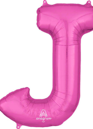 34in Anagram Pink Letter J Balloon - Joker Party Supply