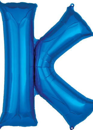 34in Anagram Blue Letter K Balloon - Joker Party Supply