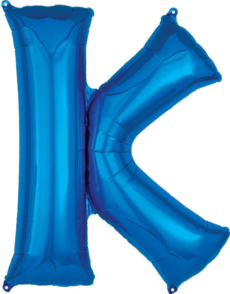34in Anagram Blue Letter K Balloon - Joker Party Supply