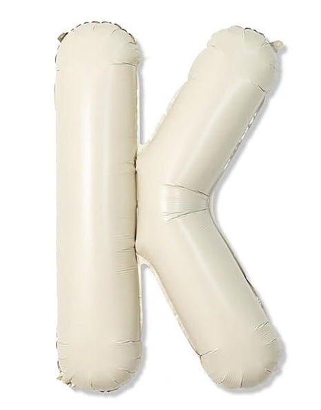 40in Joker Party White Sand Letter K Balloon - Joker Party Supply