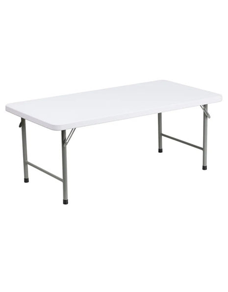 Mesa plegable blanca para niños ACT de 1,2 m (solo para recoger)