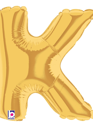 34in Betallic Gold Letter K Megaloons - Joker Party Supply