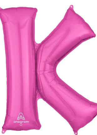 34in Anagram Pink Letter K Balloon - Joker Party Supply