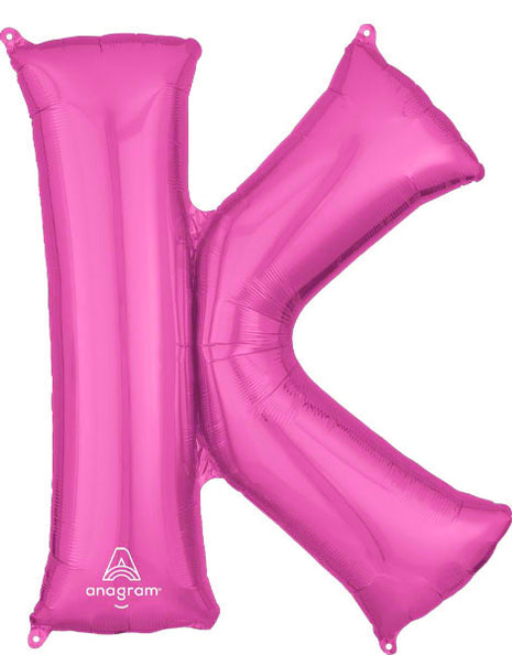 34in Anagram Pink Letter K Balloon - Joker Party Supply