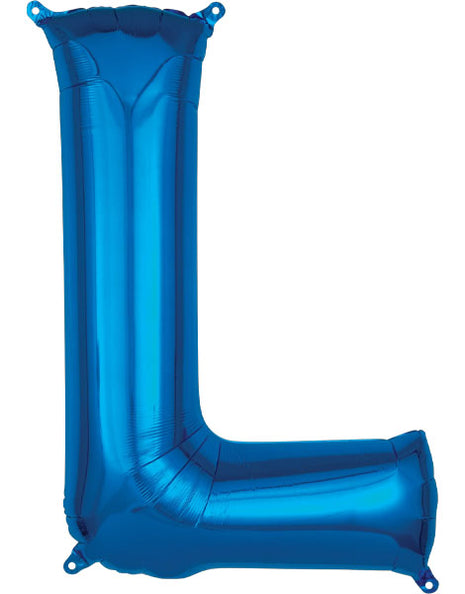 34in Anagram Blue Letter L Balloon - Joker Party Supply