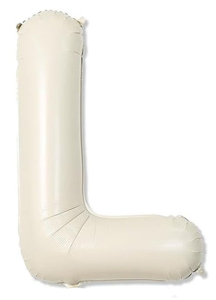 40in Joker Party White Sand Letter L Balloon - Joker Party Supply