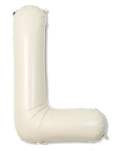 40in Joker Party White Sand Letter L Balloon - Joker Party Supply
