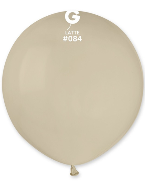 19in Gemar Standard Latte Balloons 25ct #084 - Joker Party Supply