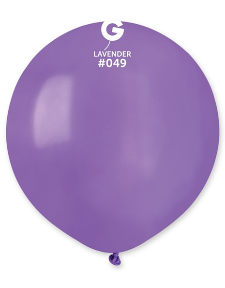 19in Gemar Standard Lavender Balloons 25ct #049 - Joker Party Supply