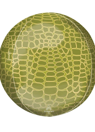 16in Anagram Alligator Print Orbz Balloon - Joker Party Supply