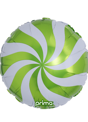 18in Prima Lime Green Swirl Balloon - Joker Party Supply