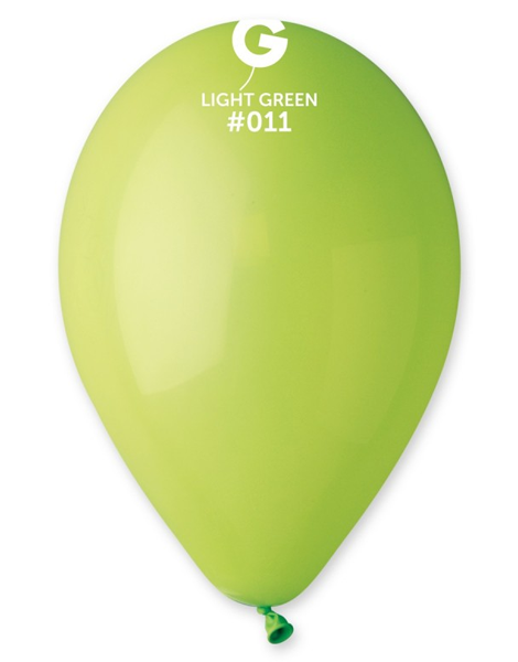 12in Gemar Standard Light Green Balloons 50ct #011 - Joker Party Supply