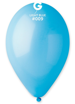 12in Gemar Standard Light Blue Balloons 50ct #009 - Joker Party Supply