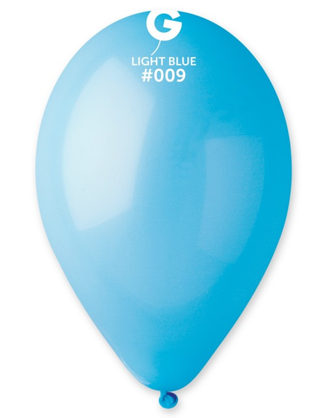12in Gemar Standard Light Blue Balloons 50ct #009 - Joker Party Supply
