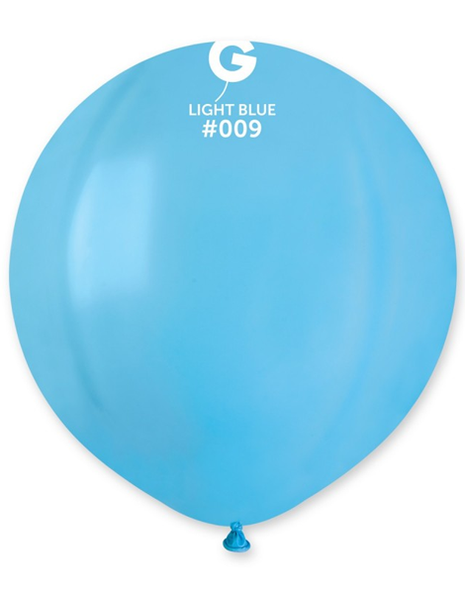 19in Gemar Standard Light Blue Balloons 25ct #009 - Joker Party Supply
