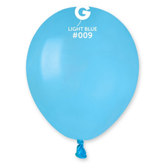 5in Gemar Standard Light Blue Balloons 100 # 009 - Joker Party Supply