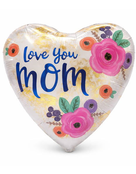 18in Anagram Love You Mom Pastel Floral Balloon