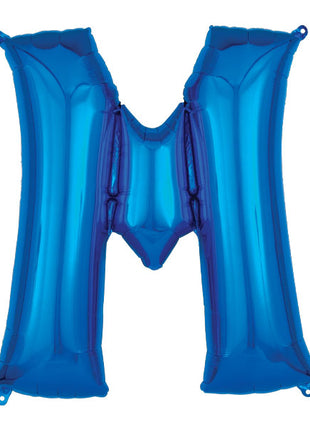 34in Anagram Blue Letter M Balloon - Joker Party Supply