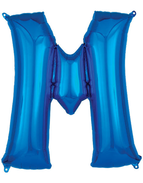 34in Anagram Blue Letter M Balloon - Joker Party Supply