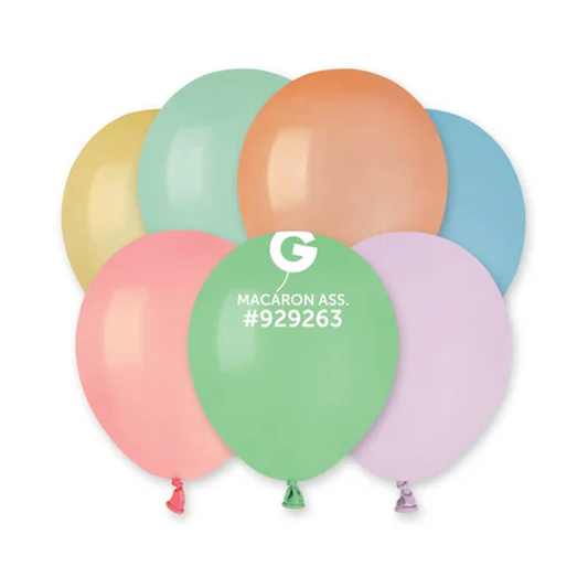 5in Gemar Macaron Assorted 100ct #929270 - Joker Party Supply