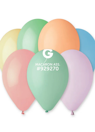 12in Gemar Macaron Assorted Balloons 50ct #929270 - Joker Party Supply