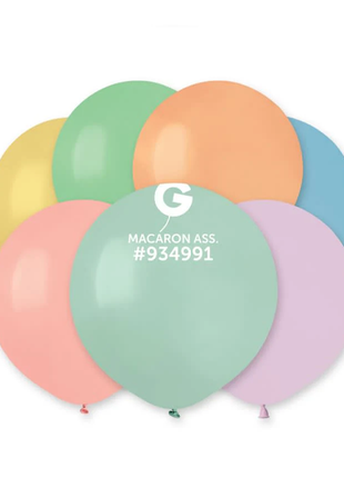 19in Gemar Macaron Assorted Balloons 25ct #929270 - Joker Party Supply