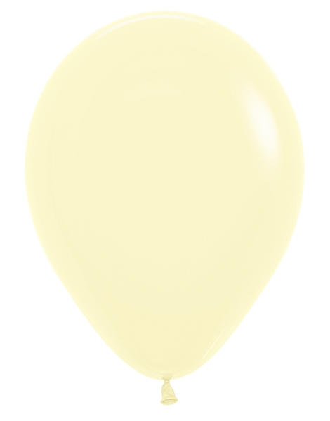 5in Sempertex Pastel Matte Yellow 100ct - Joker Party Supply